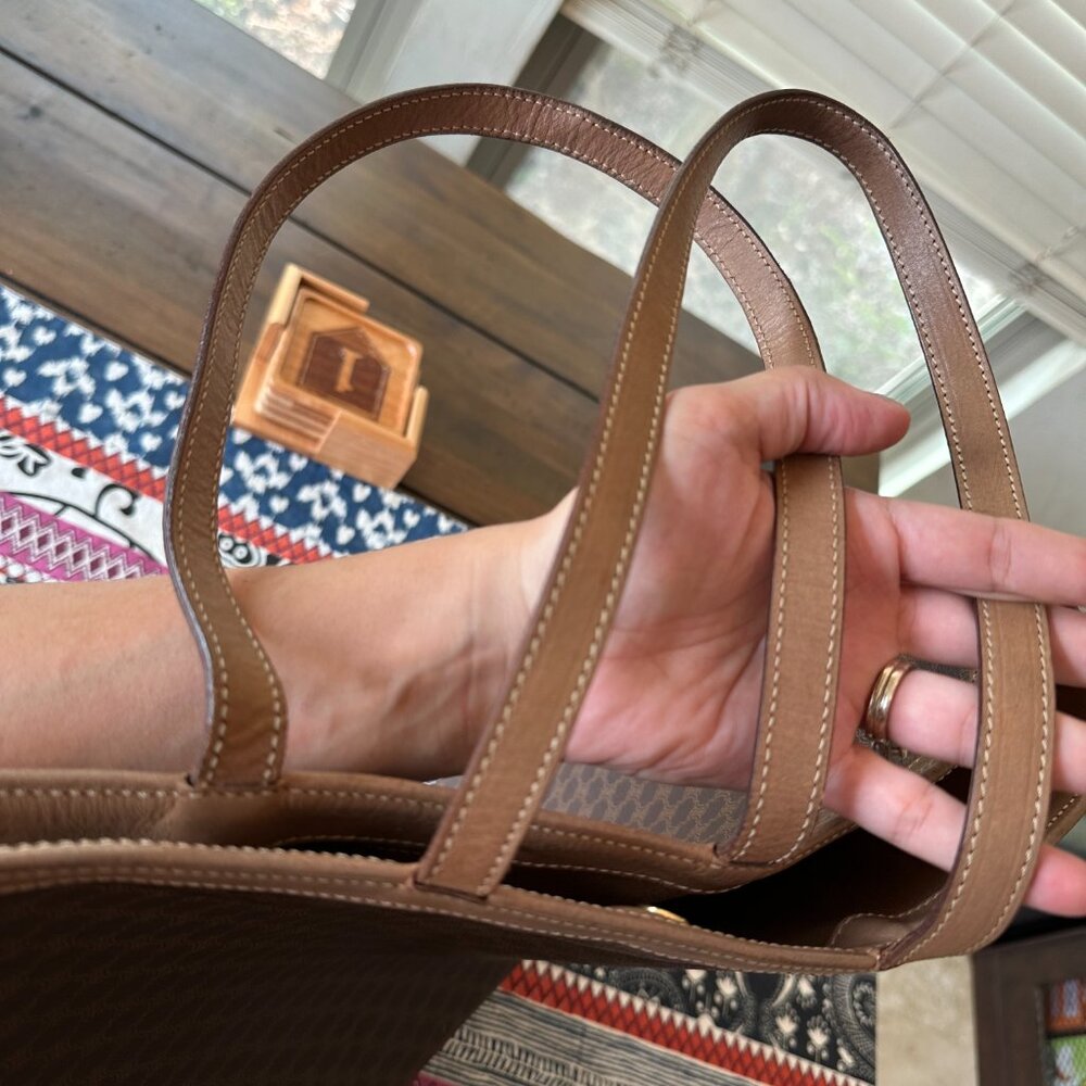 Authentic Celine Paris  Flat Tote Brown Macadam Coated Canvas, EUC - Picture 13 of 13